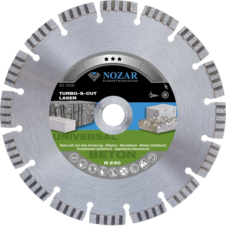 Trenntechnik / Diamant-Trennscheiben für Winkelschleifer Turbo-S-Cut Profi Line Profi Trennscheibe für den täglichen Baustelleneinsatz, optimal für Beton und Baumaterialien 38 x 2,4 x 10 mm