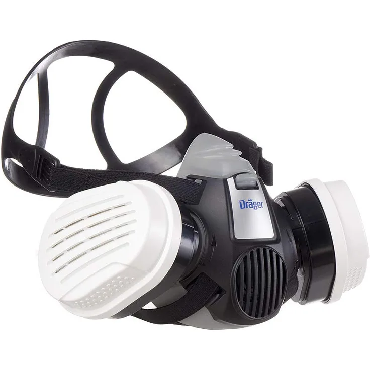 Dräger X-plore 3300 Maler Halbmasken-Set inkl. A2 P3 Kombi-Filter , Größen S-M-L , gegen Gase, Dämpfe, Fein-Staub und Partikel , Größe M