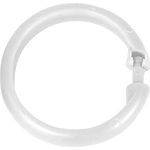 WENKO Duschvorhangringe 12 Stück groß Weiss