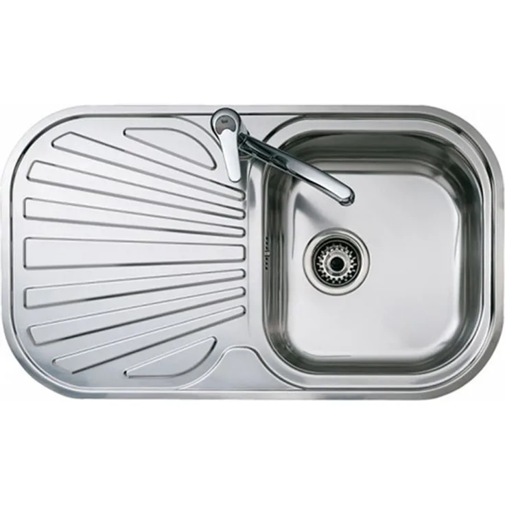 Spülbecken mit einem Becken und Abtropffläche Teka Reversibel Edelstahl