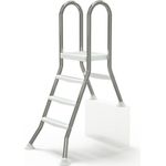 Poolleiter Edelstahl 0,90-1,00 m, 1-3 Stufen für teilversenkte Becken