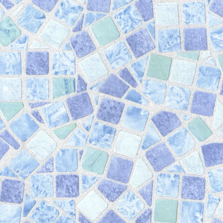 Klebefolie Mosaik-Optik Blau, Mosaik Fliesen-Optik, Dekofolie, Möbelfolie, Tapeten, selbstklebende Folie, PVC, ohne Phthalate, blau, 45 x 150 cm, Stärke 0,095mm, Venilia 53234