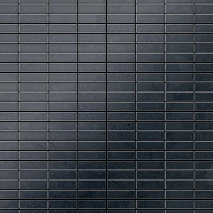 Mosaik Fliese massiv Metall Rohstahl gewalzt in grau 1,6mm stark ALLOY Cabin-RS 1,01 m2