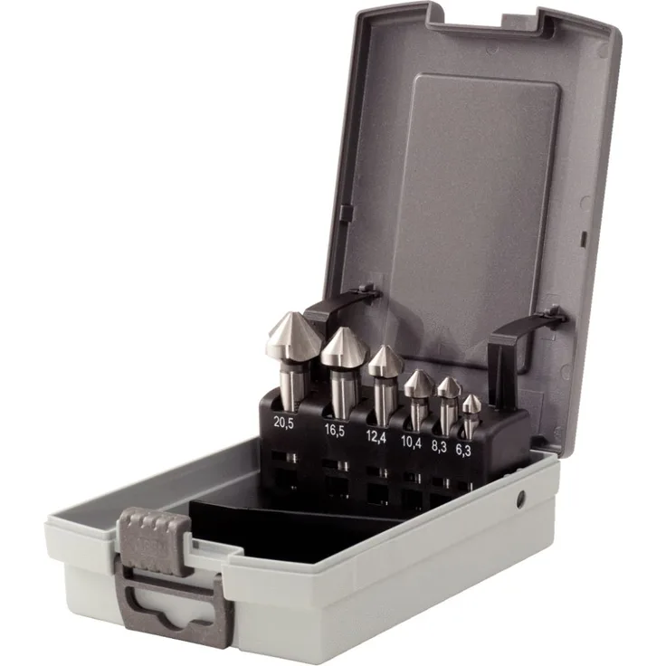 KS Tools 336.0446 HSS Kegel- und Entgratsenker-Satz, Kunststoffkassette 6-tlg.