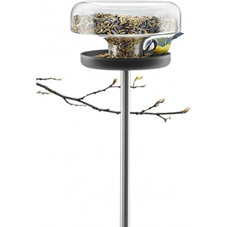 EVA SOLO 571039.0 Vogelfutterstation, Mit Spieß, transparent/schwarz