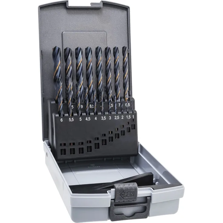 Alpen Spiralbohrersatz HSS Sprint Master KP 19 mit Kunststoffkassette (19-tlg.,Ø 1.0-10.0x0.5mmin) 0000812311100