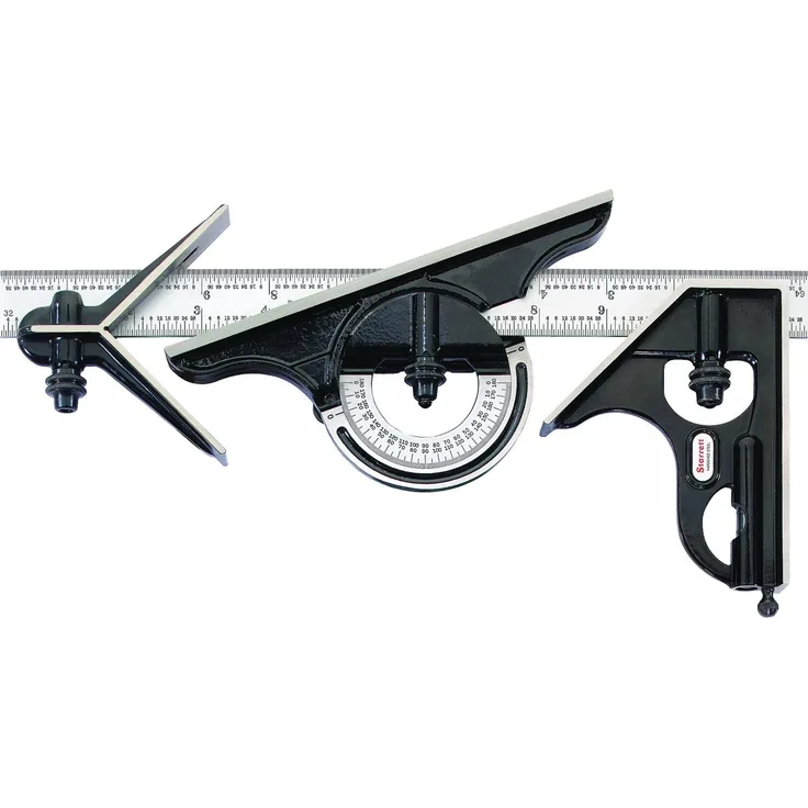 Starrett 434M-300 Kombinationswinkel 300 mm mit Wasserwaage, Winkel und Zentriermessgerät