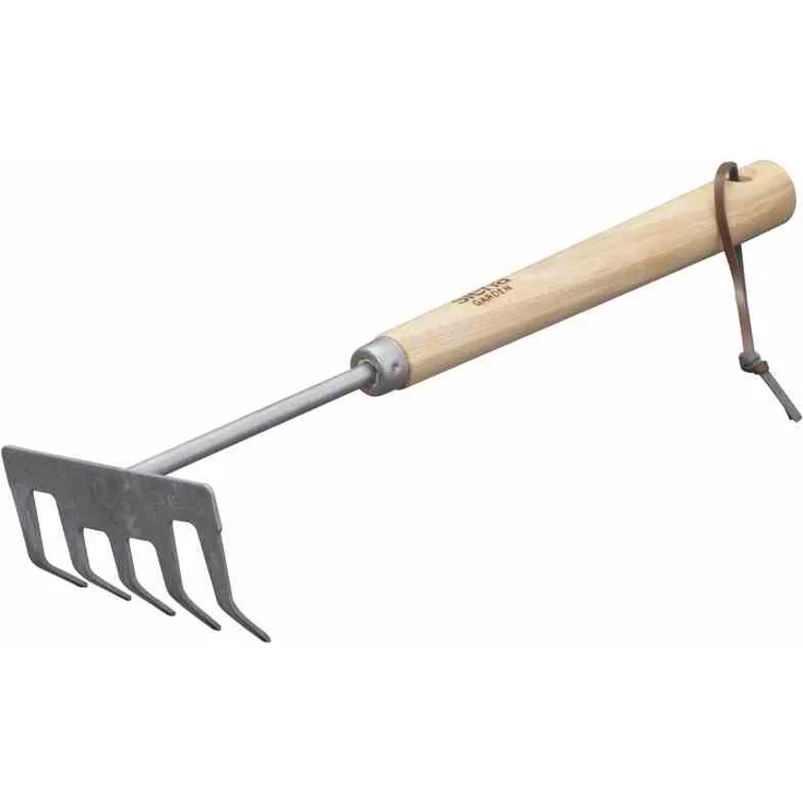 Siena Garden D70334 Kleinrechen ISYplant, Edelstahl/Eschenholz, 39 x 12 x 7 cm