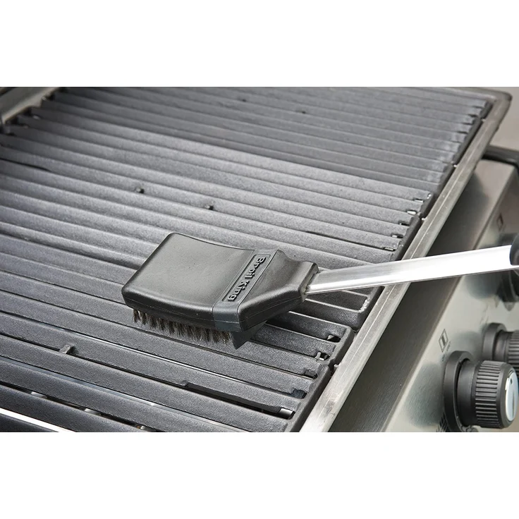 Broil King Grillbesteckset 2 Teilig Grillzange Grillwender Grillbürste Marinierpinsel mit Silikonborsten schwarz silber – Bild 3