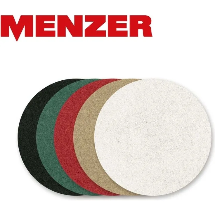 MENZER 10 Normalpads f. Einscheibenmaschinen, Ø 330 mm - weiß - Polyester - Menzer
