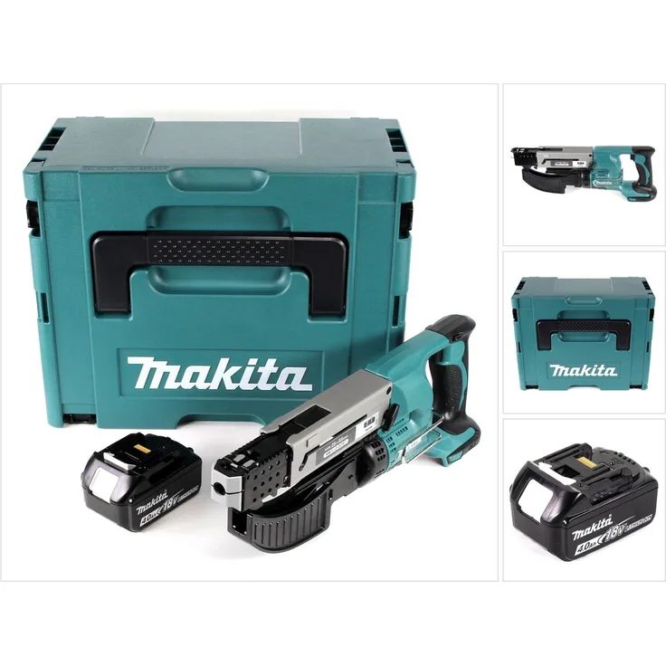 Makita DFR550M1J Akku Magazinschrauber 18V 25-55mm + 1x Akku 4,0Ah + Makpac - ohne Ladegerät