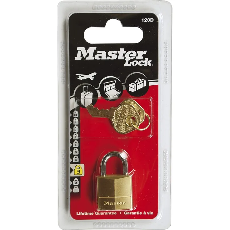 MASTER LOCK - 120EURD - Messing Vorhängeschloss 20mm