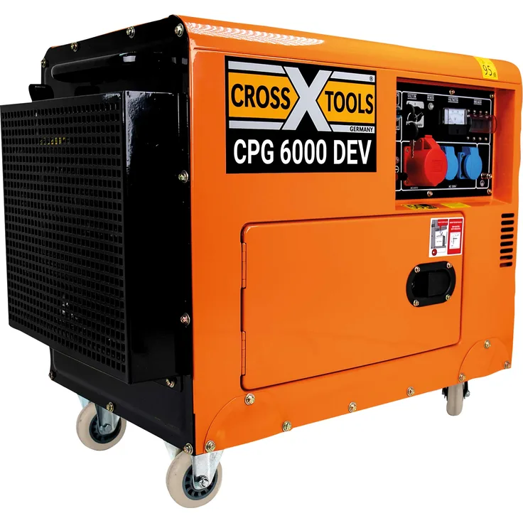 Cross Tools 68034 CPG 6000 DEV Diesel Generator/Stromerzeuger (Euro 5), 4600 W, Orange