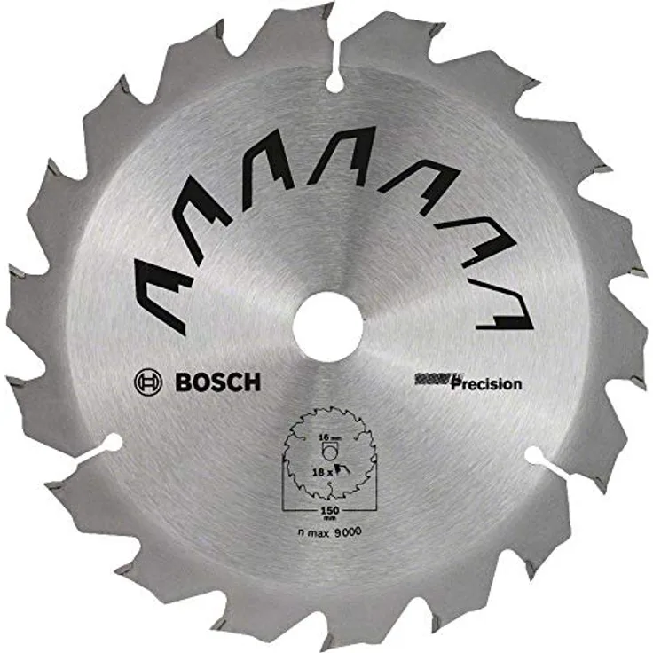 Bosch Home and Garden 2609256D62 Bosch Kreissägeblatt (für Holz, AußenØ: 150 mm, Bohrung: 16 mm, Zubehör für Handkreissägen)