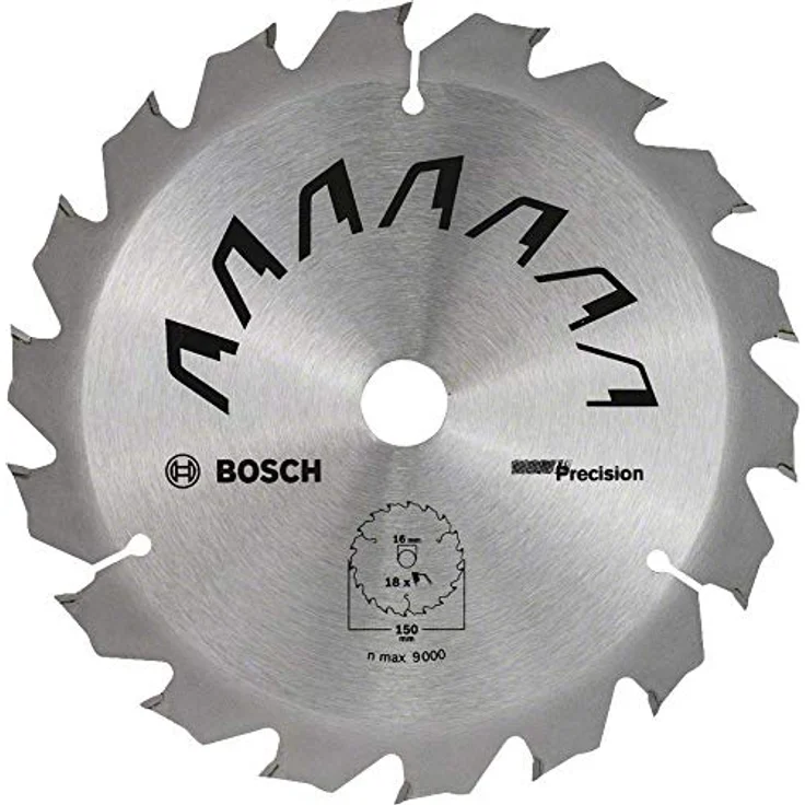 Bosch Home and Garden 2609256D62 Bosch Kreissägeblatt (für Holz, AußenØ: 150 mm, Bohrung: 16 mm, Zubehör für Handkreissägen)