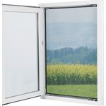 EASYmaxx Fliegengitter für Fenster Magic Click? | Zuschneidbar für alle Fenster bis 150 x 130 cm | Praktischer Magnetverschluss, einfache Klebemontage [transparent]