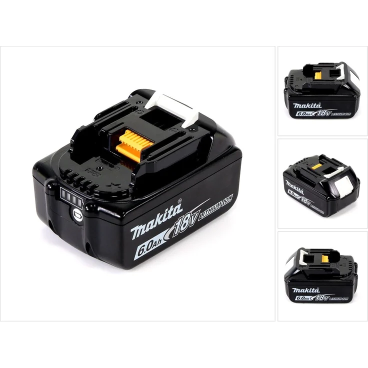 Makita BL1860B Akku Li-Ion 18V LXT 6 Ah mit Ladestandsanzeige 1 Akku, ohne Ladegerät – Bild 3