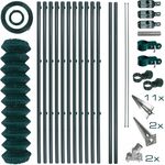 Maschendrahtzaun Komplettset 1,0 x 25 m Zaunset Gartenzaun Einschlaghülsen Zaun