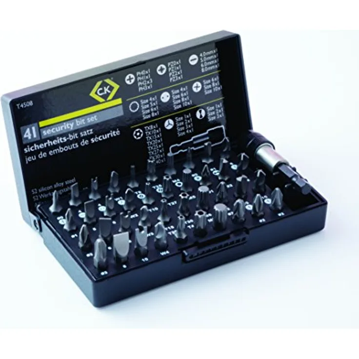 C.K T4508 Sicherheits-Schraubendreher-Bits (25 mm), 41-teiliger Satz