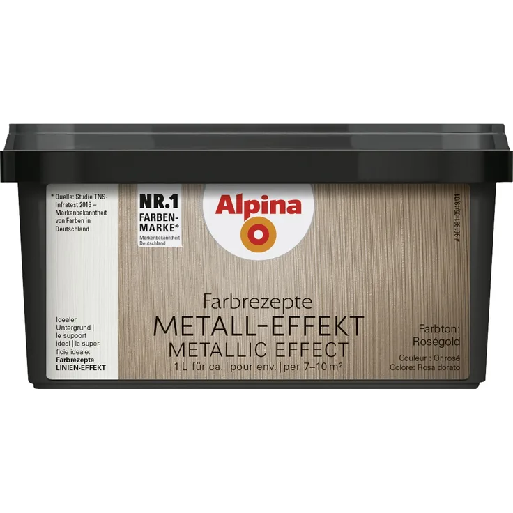 Alpina Farbrezepte Metalleffektlasur 1 l, rosegold