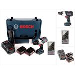 Bosch Professional GSR 18V-85 C Akku Bohrschrauber 18V 110Nm Brushless + Holzbohrer-Set + 2x Akku 5,0Ah + Ladegerät + L-Boxx