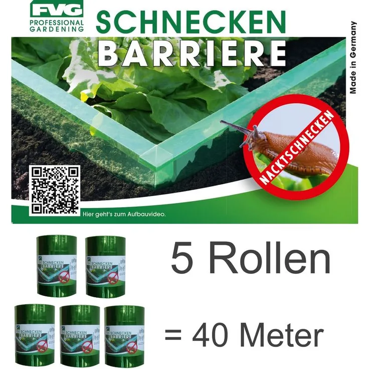 Excolo - 40m Schnecken Barrierer Schnecken-schutz Schnecken-sperre Schnecke Abwehr Beete Schneckenzaun