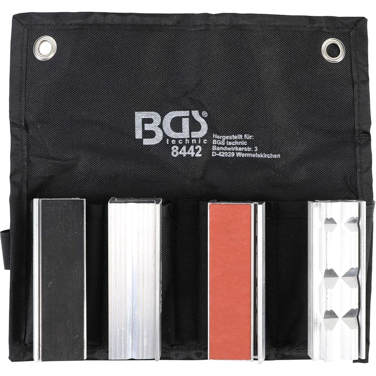 BGS 8442 Schraubstock-Schutzbacken-Satz 8-tlg. Aluminium 100 mm mit Magnet Alu Schonbacken – Bild 1