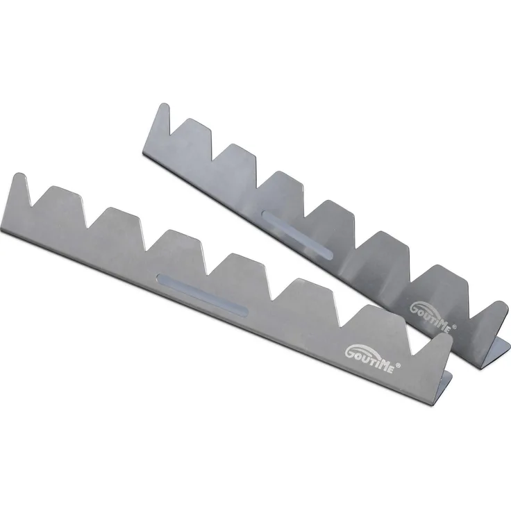 Goutime Grillspieß Grillspießhalter, Edelstahl, mit Tasche