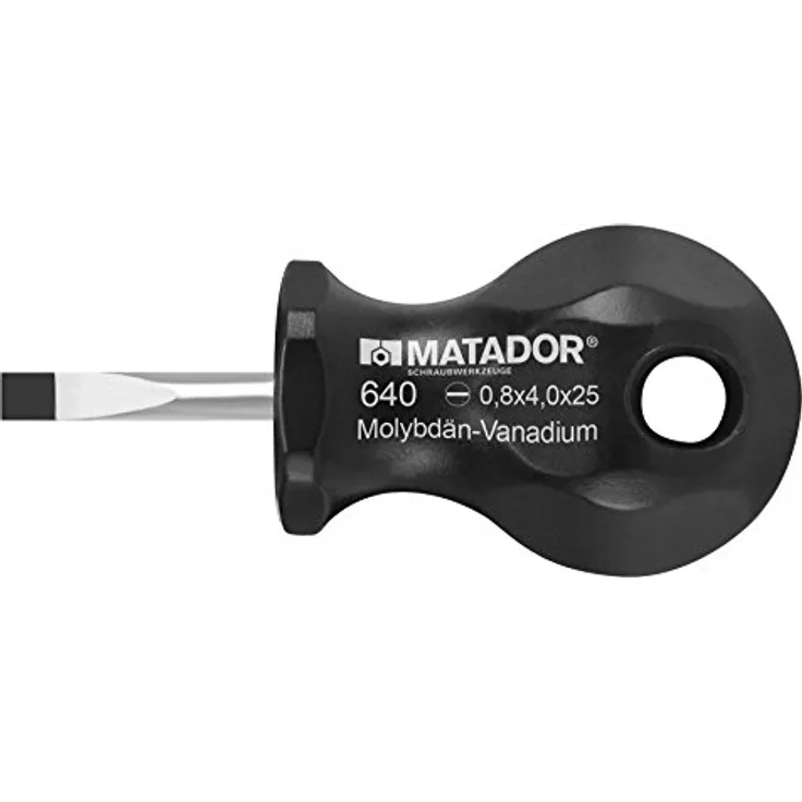 MATADOR 0640 0840 Schraubendreher, kurz, Schlitz, 4,0 X 25 mm