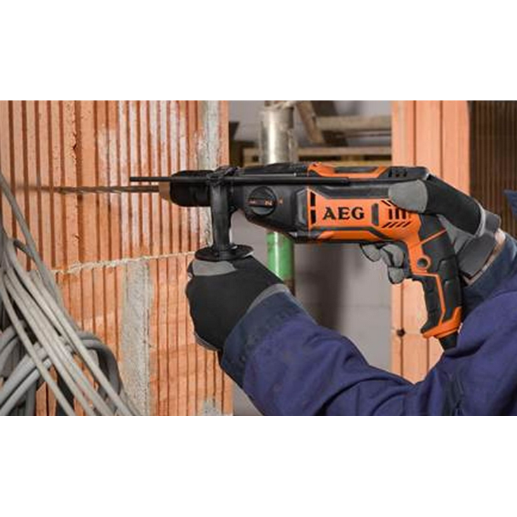 AEG Schlagbohrmaschine, 850 W Motor, Bohrmaschine mit 13 mm Metall-Schnellspannbohrfutter, mit Koffer - SB2E 850 R – Bild 3