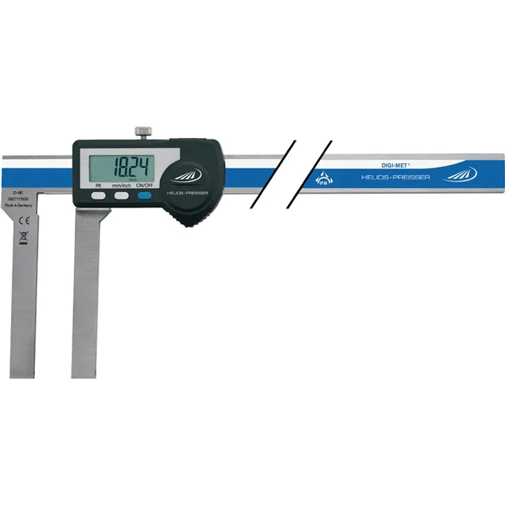 HELIOS-PREISSER 1348728 Digitaler Universalmessschieber IP65 rostfrei ohne Spitzen, 500 x 100 mm