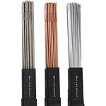 STAHLWERK Schweißstäbe Set Stahl & Edelstahl hochlegiert & Aluminium / Ø 1,6 x 500 mm / je 1kg