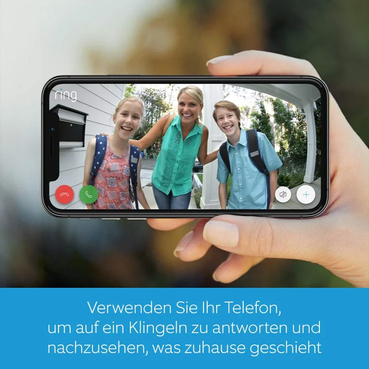 Ring Video Doorbell 2 Video Türklingel 2 1080p HD-Video, Gegensprechfunktion, Bewegungsmelder, WLAN, Satin Nickel – Bild 4