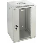 HMF 63309-07 Serverschrank 10 Zoll, 9 HE, Netzwerkschrank, 31,2 x 30 x 48,3 cm, lichtgrau