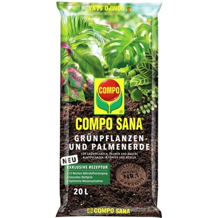 COMPO Sana Grünpflanzen- und Palmenerde 20 Liter – Bild 1
