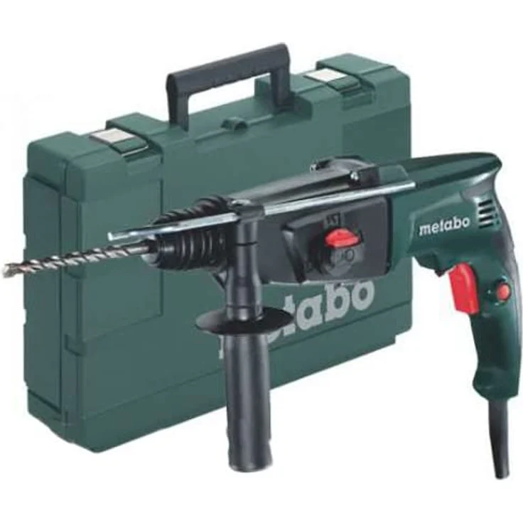 Metabo Kombi-Hammer KHE 2444 SDS-Plus Werkzeugaufnahme, 2,3 Joule, 800 Watt Leistung, mit Tiefenanschlag, Zusatzhandgriff und Transportkoffer - 60615400 – Bild 3