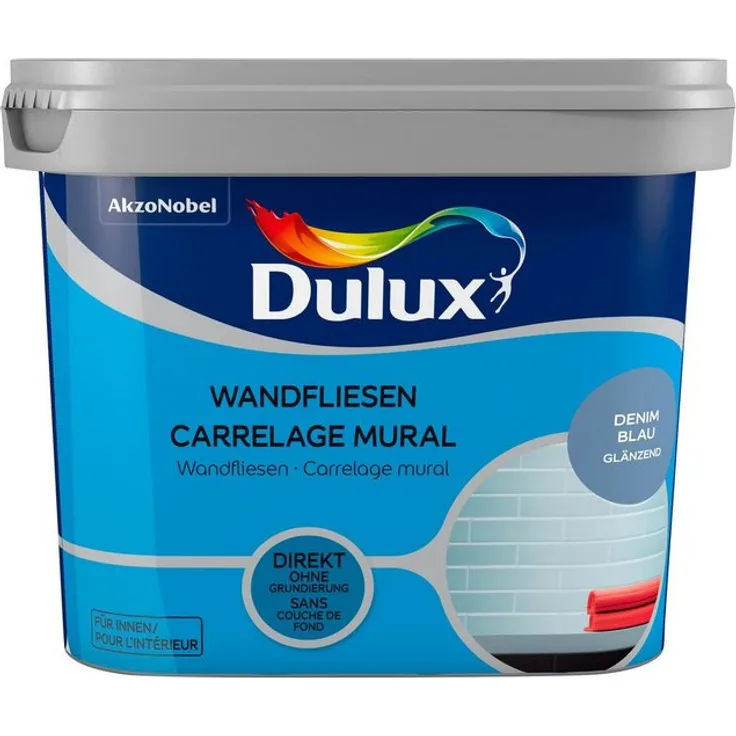 Dulux - Dulux Fliesenlack Fresh Up, denim blau, 0,75 l - blau