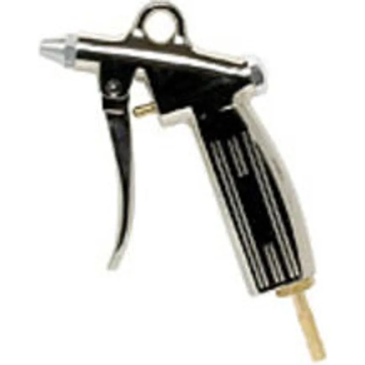 RIEGLER 114322-22 C Blaspistole, Standarddüse, Alu-Druckguss vernickelt, Tülle LW 13, 1Stk