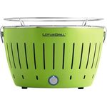 LotusGrill Standard Holzkohlegrill Limettengrün G-GR-34P (Ø 32cm) mit USB Anschluss