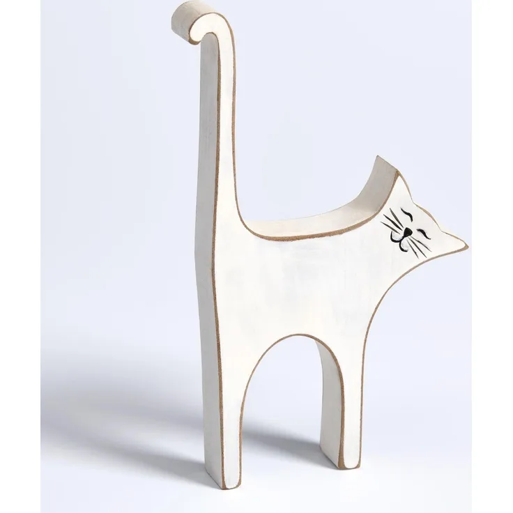 Walther Dekofigur Katze, weiss, Höhe 17 cm
