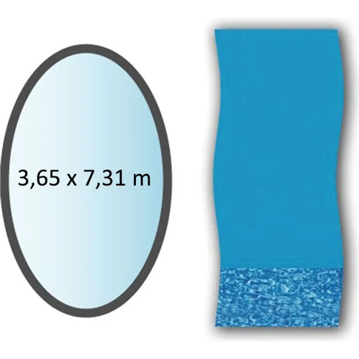 Ovaler Wirbelliner 3,65 x 7,31 m für oberirdische Pools - li1224sb - swimline