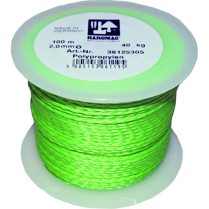 Haromac 38125305 Maurerschnur grün, 2mmx100m, PP, fluoriszierend – Bild 1