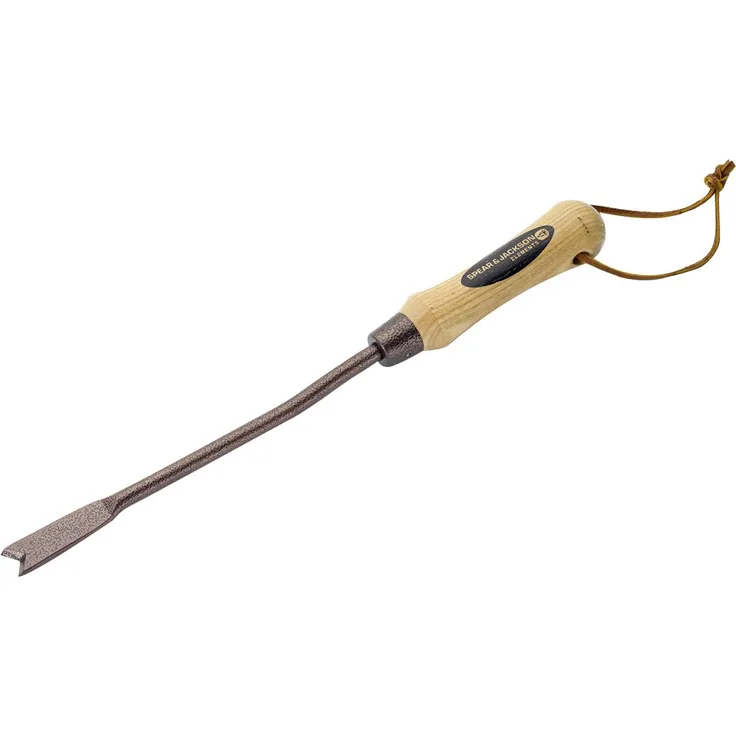 Spear & Jackson 4059NB Gänseblümchen-Grubber-Löwenzahn-Unkrautkratzer, Brauner Holzgriff Mit Bronzekopf, 35x3,5x4 cm