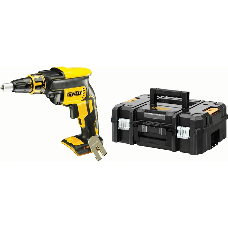 DeWalt Akku-Schnellbauschrauber (18V, bürstenlos, für effiziente Trockenbauarbeiten, mit LED, inkl. Zubehör und Tstak Box II, ohne Akku und Ladegeräte), DCF620NT – Bild 1
