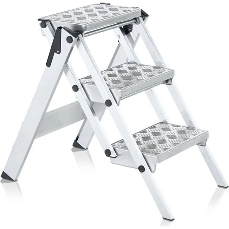 Zarges Z600 Stufentritt, klappbar, Mit kompletter Ausstattung, Stufenanzahl 2 einschl. Plattf, Plattformhöhe 0,45