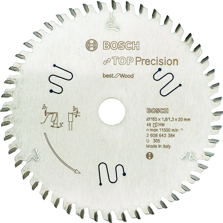 Bosch Professional Kreissägeblatt Top Precision Best for Wood (für Holz, 165 x 20 x 1,8 mm, 48 Zähne, Zubehör Kreissäge) – Bild 1