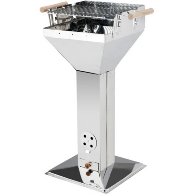 Activa Holzkohlegrill Säulengrill Saalfeld, Holzkohlegrillfläche 36 x 36 cm – Bild 1