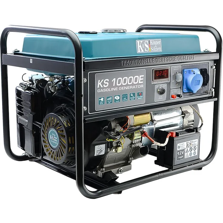 Könner & Söhnen - KS 10000E Benzin Stromerzeuger 8000 Watt, 1x16A (230V), 1x32A (230V), 12V, E-Start, Automatischer Voltregler (AVR), – Bild 1