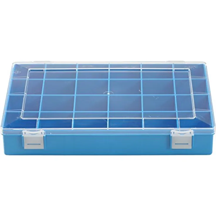 hünersdorff PS-CLASSIC Sortimentskasten 225 x 335 x 55 mm, 24 Fächer, blau
