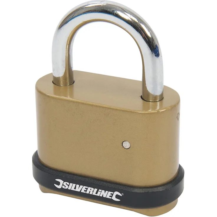 Silverline 472645 Vierstelliges Zahlen-Vorhängeschloss aus Zinklegierung 50 mm